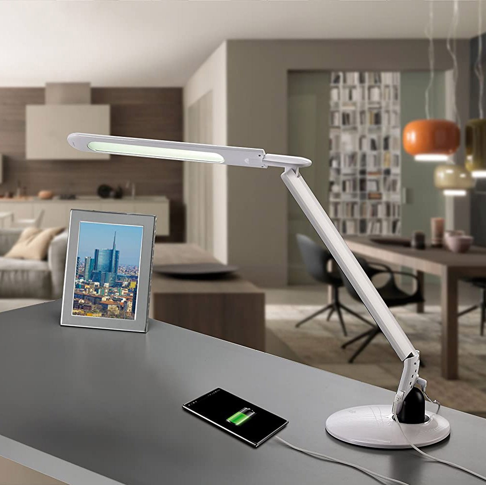 185,95 € Бесплатная доставка | Настольная лампа 10W 47×20 cm. Шарнирный светодиод Белый Цвет