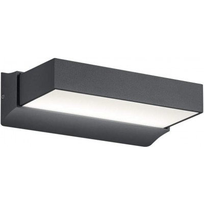 131,95 € Free Shipping | Outdoor wall light Trio Rectangular Shape 23×14 cm. Terrace, garden and public space. Acrylic and Aluminum. Anthracite Color
