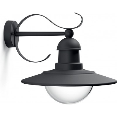 Настенный светильник для улицы Philips 60W Круглый Форма 35×30 cm. Зал. Алюминий и Металл. Чернить Цвет