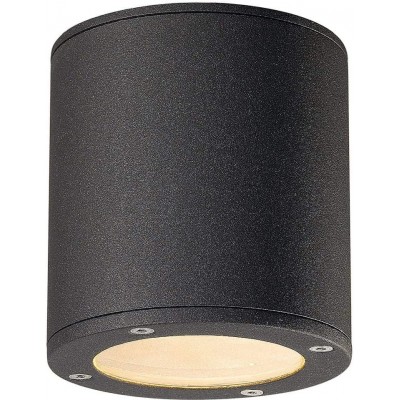 83,95 € Free Shipping | Outdoor wall light 9W Cylindrical Shape 12×11 cm. Terrace, garden and public space. Modern Style. Aluminum and Glass. Anthracite Color