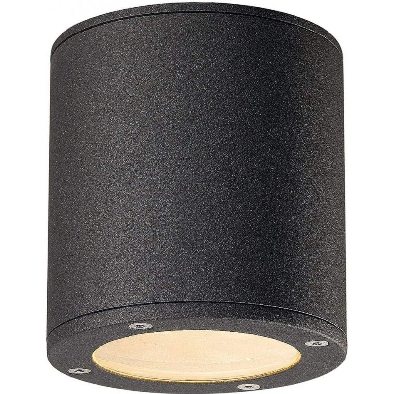 83,95 € Free Shipping | Outdoor wall light 9W Cylindrical Shape 12×11 cm. Terrace, garden and public space. Modern Style. Aluminum and Glass. Anthracite Color