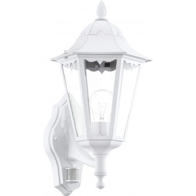 96,95 € Бесплатная доставка | Настенный светильник для улицы Eglo Датчик Лобби. Металл и Стекло. Белый Цвет
