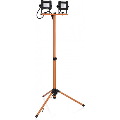 74,95 € Free Shipping | Flood and spotlight 20W Rectangular Shape 125×61 cm. Clamping tripod Terrace, garden and public space. Metal casting. Orange Color