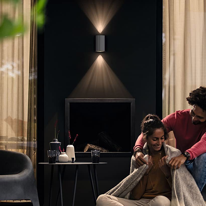 85,95 € Envoi gratuit | Applique murale d'extérieur Philips 4W 14×13 cm. LED bidirectionnelle Acier inoxidable et métal. Couleur gris