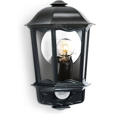 125,95 € Free Shipping | Outdoor wall light 100W 36×24 cm. Movement detector Living room, bedroom and garden. Classic Style. Metal casting and Glass. Black Color