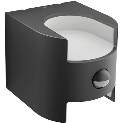 74,95 € Kostenloser Versand | Außenwandleuchte Philips 4W 16×13 cm. LED mit Bewegungssensor Aluminium und metall. Anthrazit Farbe