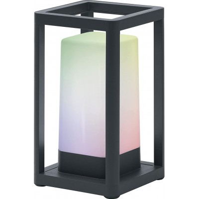 Baliza luminosa 5W 3000K Luz cálida. 20×12 cm. LED WiFi inteligente RGB Multicolor. Conexión USB. Batería recargable Aluminio. Color negro