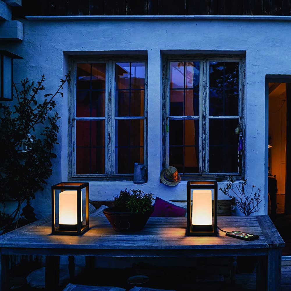 106,95 € Kostenloser Versand | Leuchtfeuer 5W 3000K Warmes Licht. 20×12 cm. Mehrfarbige RGB-Smart-WLAN-LED. USB-Verbindung. Wiederaufladbare Batterie Aluminium. Schwarz Farbe