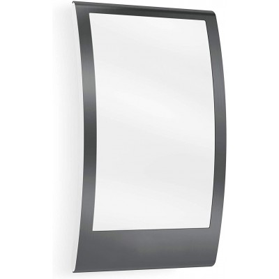Aplique de parede ao ar livre 28×16 cm. Sensor crepuscular Aço inoxidável e pmma. Cor antracite