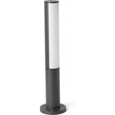 发光信标 8W 圆柱型 形状 Ø 6 cm. LED 阳台, 花园 和 公共场所. 现代的 风格. 铝 和 玻璃. 灰色的 颜色