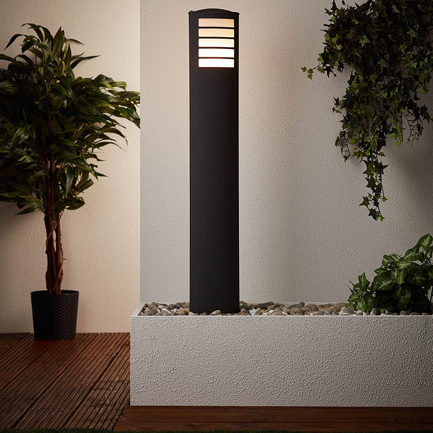 77,95 € Envío gratis | Baliza luminosa 20W 100×17 cm. Metal. Color gris