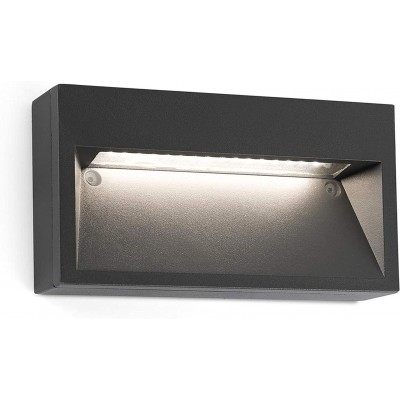 Luminaria empotrable 9W Forma Rectangular 20×11 cm. LED Salón, comedor y dormitorio. Aluminio y Policarbonato. Color gris