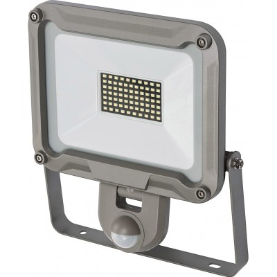85,95 € Free Shipping | Flood and spotlight 50W Rectangular Shape 29×26 cm. LED with motion detector Terrace, garden and public space. Aluminum and Glass. Gray Color
