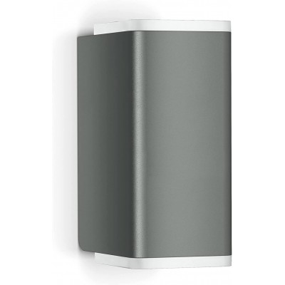 118,95 € Free Shipping | Outdoor wall light Rectangular Shape 14×9 cm. Bidirectional LED Terrace, garden and public space. Aluminum and PMMA. Gray Color
