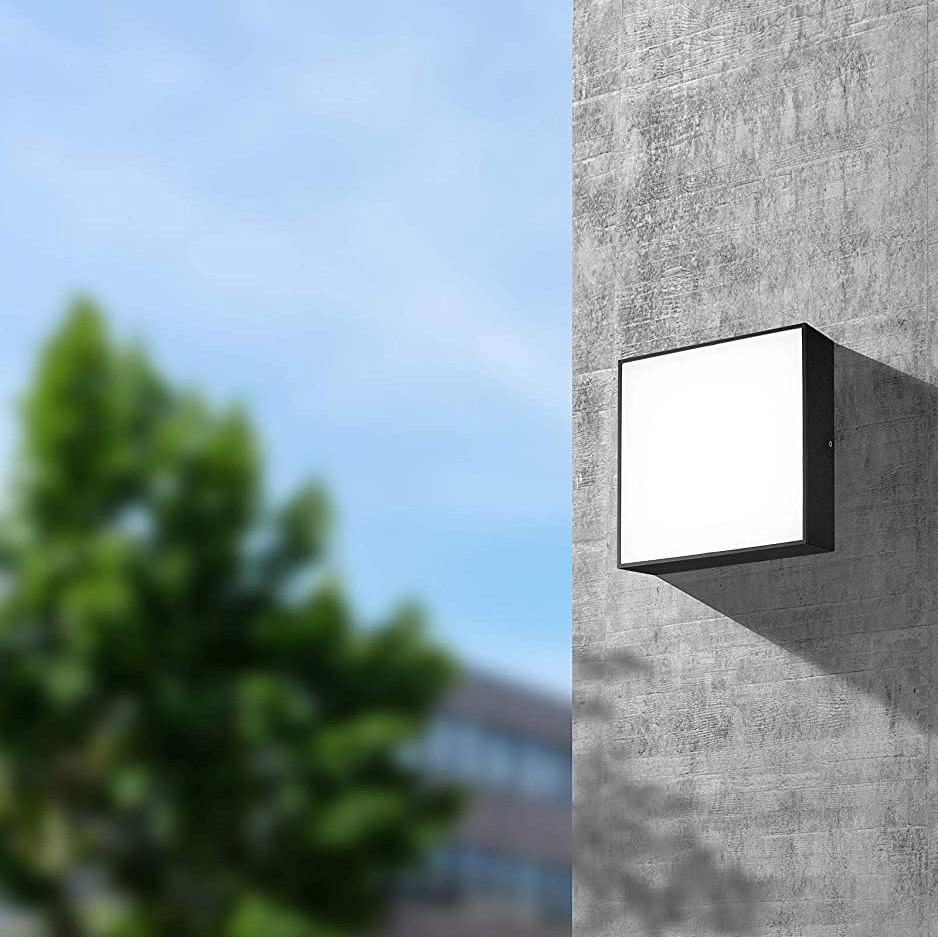 109,95 € Envio grátis | Aplique de parede ao ar livre 29×29 cm. Alumínio. Cor antracite