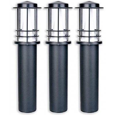 97,95 € Free Shipping | 3 units box Luminous beacon 14W Cylindrical Shape 35×6 cm. Dimmable LED Alexa Compatible Terrace, garden and public space. PMMA and Metal casting. Black Color