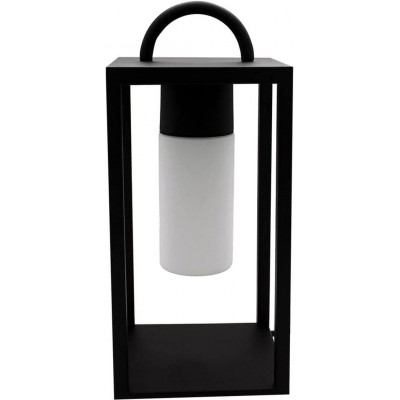 106,95 € Kostenloser Versand | Außenlampe Rechteckige Gestalten 47×22 cm. Terrasse, garten und öffentlicher raum. Metall. Schwarz Farbe