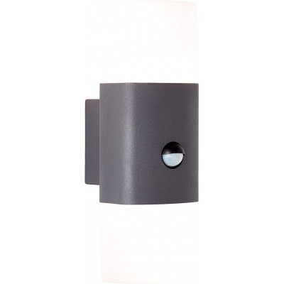 115,95 € Free Shipping | Outdoor wall light 6W Cylindrical Shape 29×12 cm. Double focus. Motion sensor Terrace, garden and public space. Aluminum and PMMA. Anthracite Color