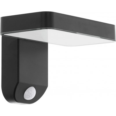 69,95 € Envio grátis | Aplique de parede ao ar livre Eglo LED. Detector de movimento Pmma. Cor preto