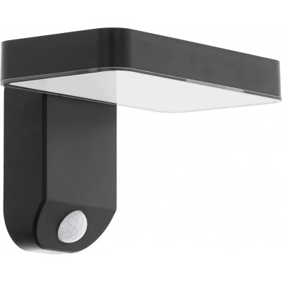 73,95 € Free Shipping | Outdoor wall light Eglo Rectangular Shape LED. Movement detector Terrace, garden and public space. Modern Style. PMMA. Black Color