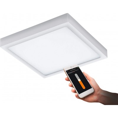 119,95 € Free Shipping | Outdoor lamp Eglo 22W 2700K Very warm light. 30×30 cm. Dimmable LED Control with Smartphone APP Aluminum and pmma. White Color