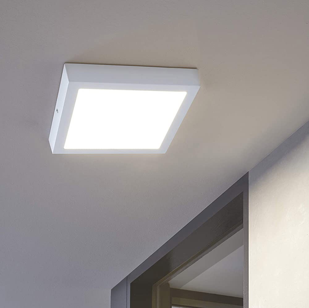 119,95 € Envio grátis | Lâmpada de exterior Eglo 22W 2700K Luz muito quente. 30×30 cm. LED reguláveis Controle com APP para smartphone Alumínio e pmma. Cor branco
