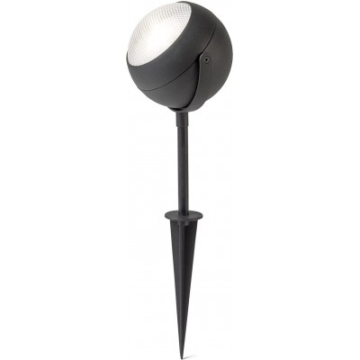 Baliza luminosa 4W 40×12 cm. Fijación a suelo mediante pica-estaca Aluminio, pmma y metal. Color negro