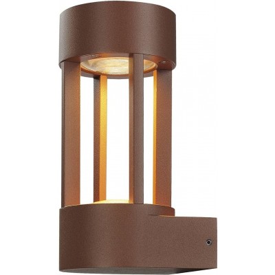 141,95 € Free Shipping | Outdoor wall light 6W 3000K Warm light. Cylindrical Shape 21×11 cm. LED Terrace, garden and public space. Modern Style. Aluminum and Glass. Oxide Color
