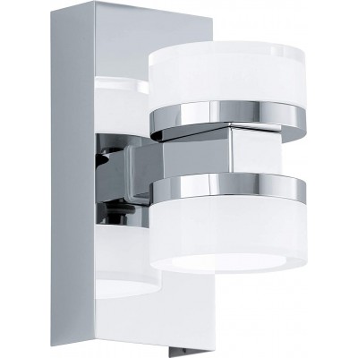 69,95 € Envoi gratuit | Applique murale d'extérieur Eglo 4W 3000K Lumière chaude. 16×12 cm. Sortie lumineuse bidirectionnelle Acier. Couleur chromé