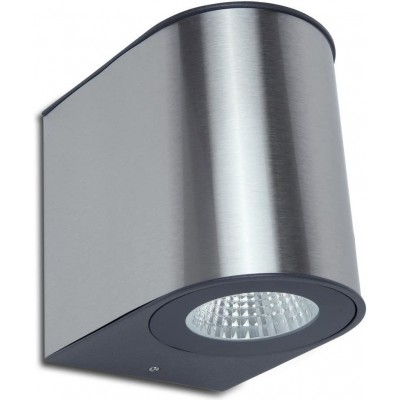 Настенный светильник для улицы 24W Цилиндрический Форма 14×14 cm. Двунаправленный светодиодный прожектор Спальная комната, терраса и зал. Современный Стиль. Стали. Серый Цвет