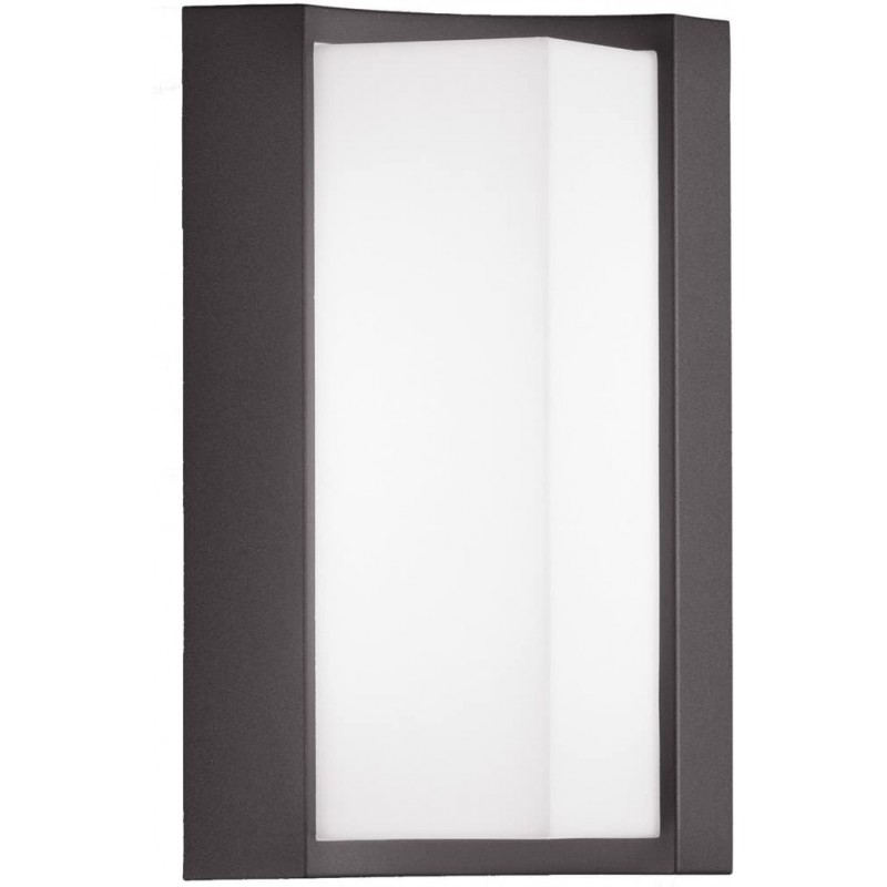 79,95 € Envio grátis | Aplique de parede ao ar livre Trio 9W Forma Retangular 22×15 cm. LED Corredor. Estilo moderno. Alumínio e Metais. Cor antracite