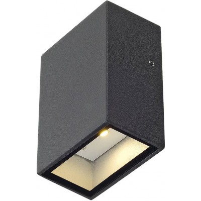 111,95 € Free Shipping | Outdoor wall light 3W 3000K Warm light. Rectangular Shape 11×8 cm. LED Terrace, garden and public space. Modern Style. Aluminum and Glass. Black Color