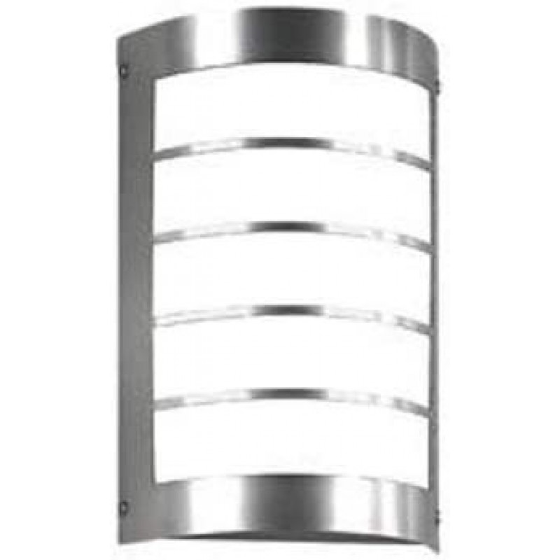 112,95 € Free Shipping | Outdoor wall light 75W Cylindrical Shape 28×18 cm. Terrace, garden and public space. Stainless steel, Crystal and Metal casting. Gray Color