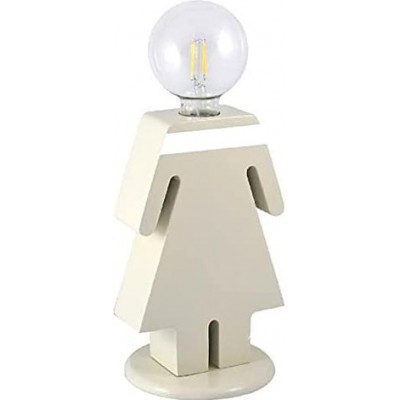 58,95 € Envoi gratuit | Lampe d'extérieur 100W 26×16 cm. Conception en forme humaine Bois. Couleur blanc