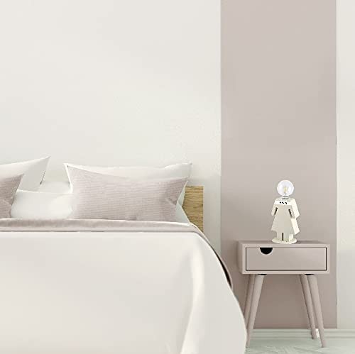 58,95 € Envio grátis | Lâmpada de exterior 100W 26×16 cm. Design em forma humana Madeira. Cor branco