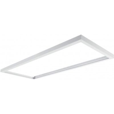 97,95 € Envío gratis | Accesorios de iluminación Forma Rectangular 121×61 cm. LED de techo Salón, comedor y vestíbulo. Aluminio. Color blanco
