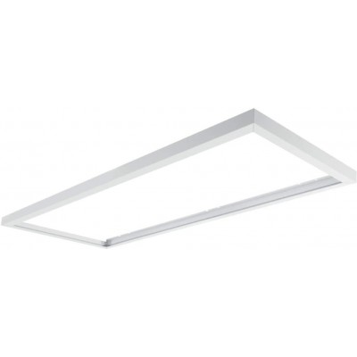 97,95 € Envoi gratuit | Appareils d'éclairage Façonner Rectangulaire 121×61 cm. LED au plafond Salle, salle à manger et hall. Aluminium. Couleur blanc