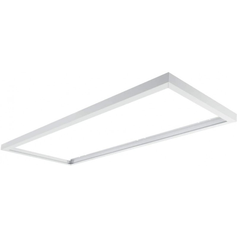 97,95 € Envio grátis | Equipamentos de iluminação Forma Retangular 121×61 cm. LED de teto Sala de estar, sala de jantar e salão. Alumínio. Cor branco