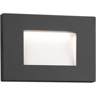 Apparecchio da incasso 5W Forma Rettangolare 108×75 cm. LED Sala da pranzo, camera da letto e atrio. Alluminio. Colore nero