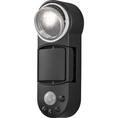 Outdoor wall light 1W 26×10 cm. Adjustable. wireless. Infrared PIR sensor Pmma. Black Color
