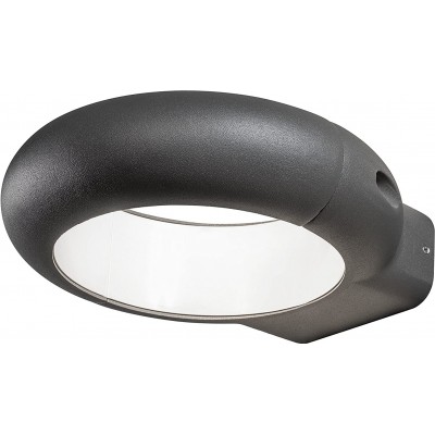 103,95 € Free Shipping | Outdoor wall light 4W Round Shape 22×20 cm. Bidirectional LED Terrace, garden and public space. Modern Style. Metal casting and Polycarbonate. Gray Color