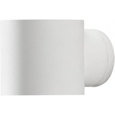 Aplique de parede ao ar livre 25W 14×10 cm. iluminação bidirecional Metais. Cor branco