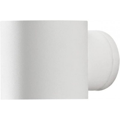 Outdoor wall light 25W Cylindrical Shape 14×10 cm. two-way lighting Terrace, garden and public space. Modern Style. Metal casting. White Color