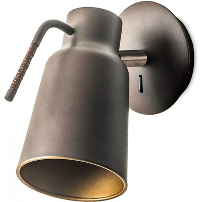 137,95 € Free Shipping | Outdoor wall light 60W Cylindrical Shape LED Terrace, garden and public space. Steel. Brown Color