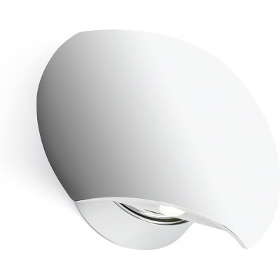 Outdoor wall light 6W Round Shape 14×11 cm. LED Terrace, garden and public space. Modern Style. Stainless steel, Aluminum and Metal casting. White Color