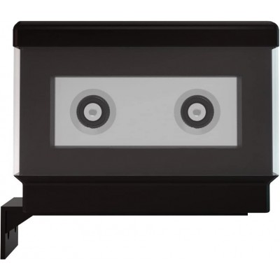 Außenlampe Rechteckige Gestalten 10×10 cm. Terrasse und garten. Design Stil. Stahl. Schwarz Farbe