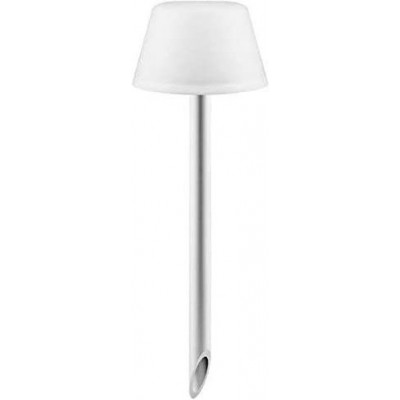 129,95 € Envoi gratuit | Balise lumineuse 1W 38×13 cm. Recharge solaire. Fixation au sol par piquet Aluminium et verre. Couleur blanc