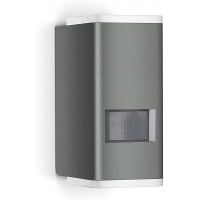 Aplique de pared exterior 9W Forma Rectangular 14×9 cm. LED bidireccional. Control por APP Smartphone y Bluetooth. Detector de movimiento Vestíbulo. Aluminio. Color antracita