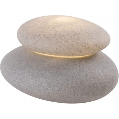 177,95 € Free Shipping | Outdoor lamp 9W Round Shape 39×29 cm. Stone shaped design Terrace, garden and public space. Modern Style. Polyethylene. Gray Color