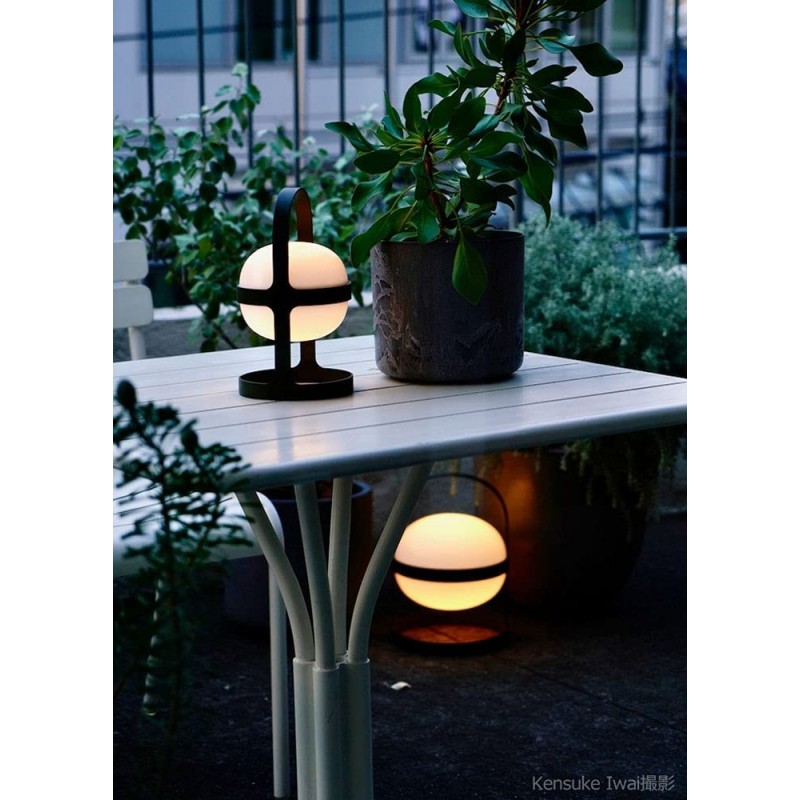 143,95 € Free Shipping | Outdoor lamp Spherical Shape 26×15 cm. Grab handle Terrace, garden and public space. Steel, PMMA and Metal casting. Black Color